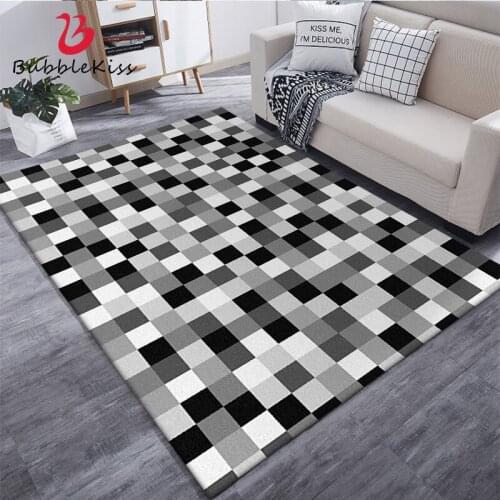 Bubble Kiss Bedroom Decor Carpet Nordic Modern Style Black And White Gray Long Non-slip Rug For Living Room Coffee Table Carpet