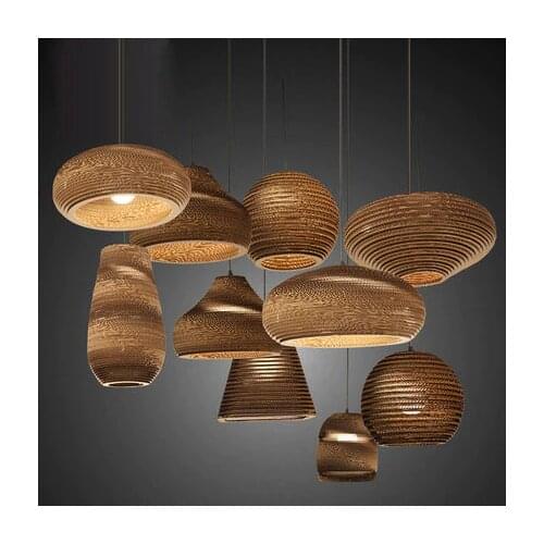 Vintage Loft Paper Honeycomb Pendant Lights Lampshade Paper Lanterns For Bar Restaurant Decoration Hang Lamp Droplight lampen