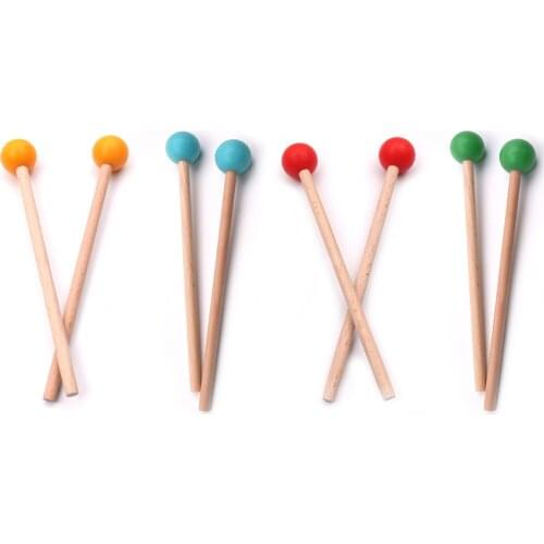 1 Pair Tongue Drum Mallet Drumsticks Drum Sticks Xylophone Marimba Drumstick Musical Percussion Instrument for Children Adults
