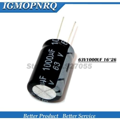 10PCS 63v1000uf 16*26 63v 1000uf 16x26 1000uf63v Electrolytic capa Electrolytic capacitor 63v1000uf new