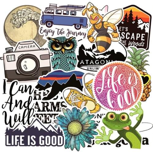 19Pcs Lovely Cartoon Series Waterproof Computer Stickers for Laptop Refrigerator Luggage Decal Stickers For MacBook/HP Notebook