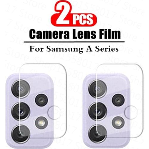 2Pcs Camera Lens Glass for Samsung Galaxy A52 A72 A42 A32 5G A12 A02 A51 A71 A21 A21S A22 5G Screen Protector Clear Lens Film