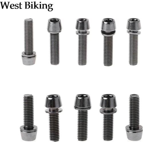 5pcs Bicycle Screw M5x20mm / M6x20mm With Spacer Stem Riser Parts MTB Road Bike