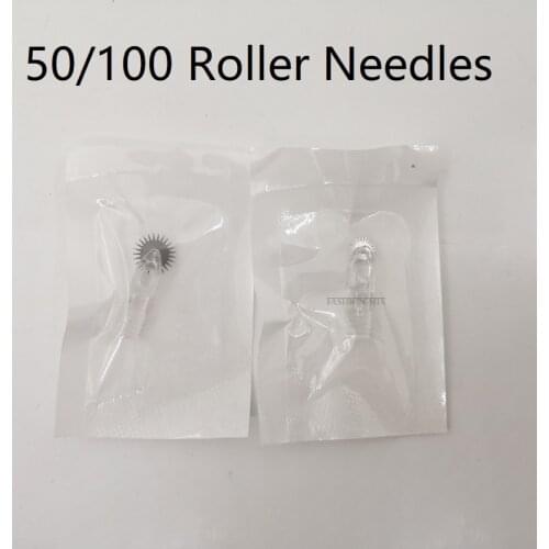 50/100Pcs Microblading Roller Needle Disposable Eyebrow Tattoo Needles Permanent Makeup Fog Shading Blades For 3D Embroidery Pen