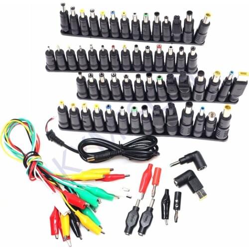 74 pcs Universal Laptop DC Power Supply Adapter Connector Plug AC DC conversion head Jack Charger Connectors Laptop Power Adapte