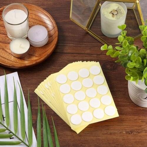 800Pcs Candle Wick Stickers Double-Sided Adhesive Dot Heat-Resistant Candle Making Stickers for Candle DIY Supplies