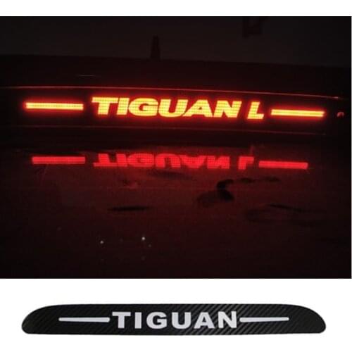 Carbon fiber Carstyling For Volkswagen Tiguan 2010 2011 2012 2013 2014 2017 Car Brake Lights Decorative Cover Stop Lamp Stickers