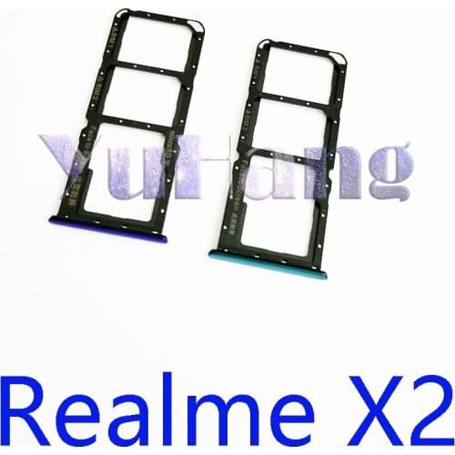 For Realme X2 RMX1992 RMX1993 RMX1991 New SIM Card Tray Micro SD Card Holder Slot Adapter Parts