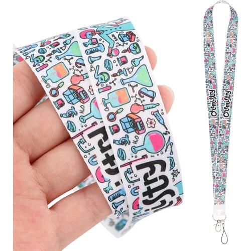 DZ2210 Magic Science Neck Strap Lanyards Keychain Badge Holder ID Card Pass Hang Rope Lariat Lanyard for Key Rings Accessories