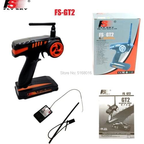 FlySky FS-GT2 2.4G 2CH Gun RC System Transmitter Controller remote control With FS-GR3E Receiver