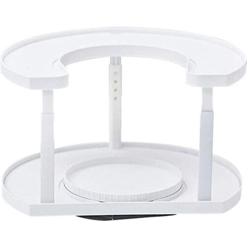 Multifunctional U-shaped Double-layer Rotating Shelf Kitchen Spice Bottle Storage Rack Bathroom Shelf Cosmetic Storage Rack