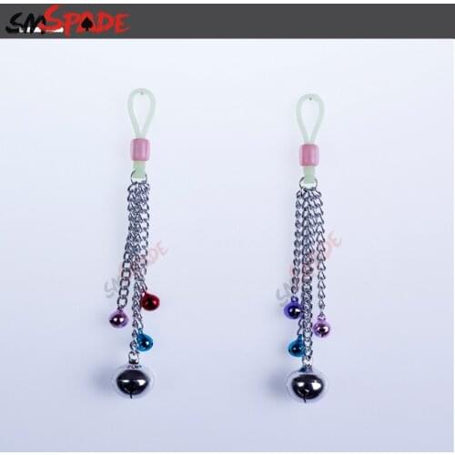 Novelty Silver chain silicone nipple clamps shaking purple bell stimulate papilla clip female breast clip massage free shipping