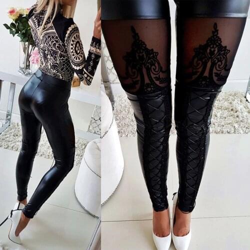 Женские кожаные брюки Pontallon China At AliExpress