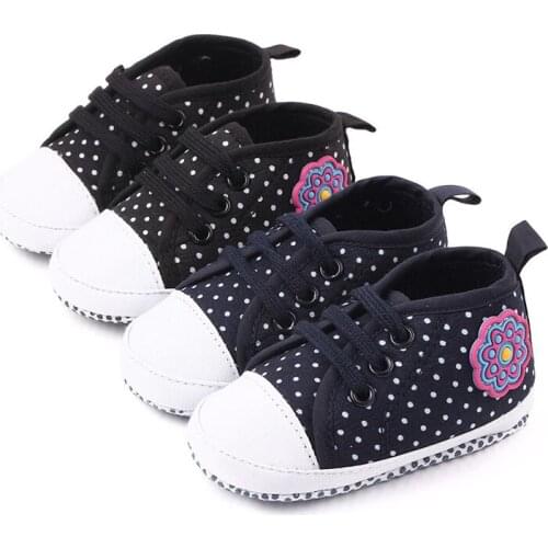 Baby Girl Casual Shoes 0-18M Newborn Infant Crib Shoes For Girls Baby First Walker Canvas Shoes F108