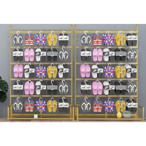 Adjustable slippers display rack shop sandals hanger supermarket shoe store shelf wall nano gold socks rack multilayer