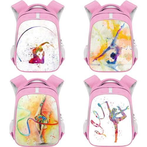 13/16 Inch Eurhythmics Backpack Teenagers Girls Boys Reflective Stripe Daypack Rucksack Beautiful Gymnast Schoolbags Gift