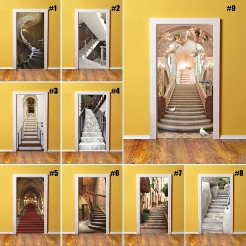 Diy Waterproof Sticker On Door Self-Adhesive Retro Wallpaper Canvas Print Wall Art Picture Home Decoration Living Room Bedroom