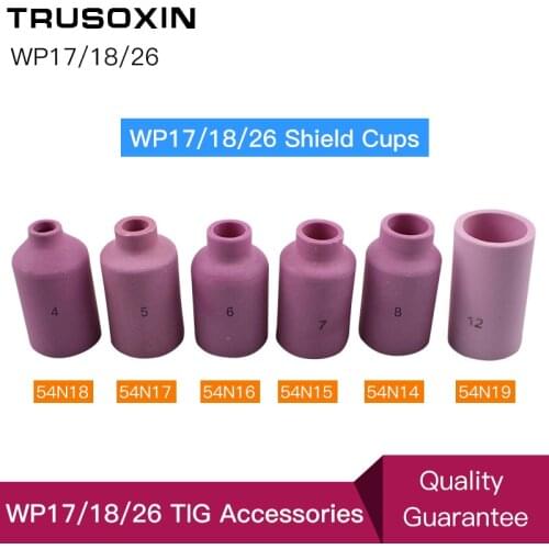 TIG Welding Machine Welder Accessories/Consumables WP26 17 18 Series Torch/Gun Porcelain Shield Cups Ceramic Nozzles