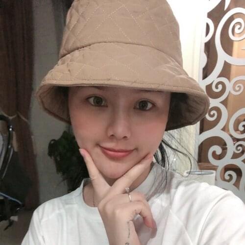 Japanese Autumn Winter Fishermans Childrens Korean Version Womens Warm and Versatile Small Brim Basin Hat Leisure, Shopping