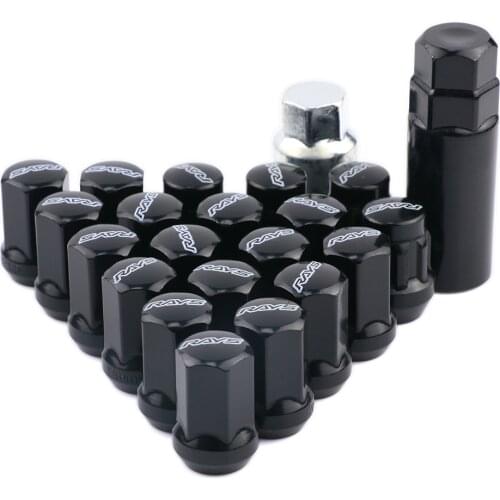 20pcs/set 17 HEX Rays Volk Racing Car Steel Wheel Nuts Rims Lock Lug bolts Extended Tuner Nut