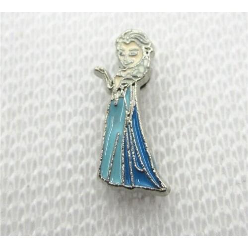 20pcs/lot Elsa Princess Slide Charms alloy slide charms Fit 8mm DIY Belts Wristband & Bracelet Jewelry