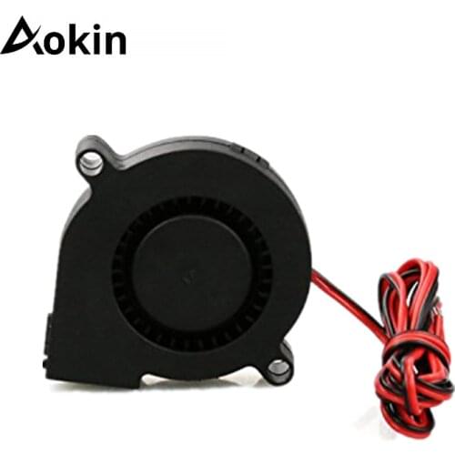 Aokin DC 12V/24V 50mm Blow Radial Cooling Fan Hotend Extruder For RepRap 3D Printer Accessories Cooler Fans 5015