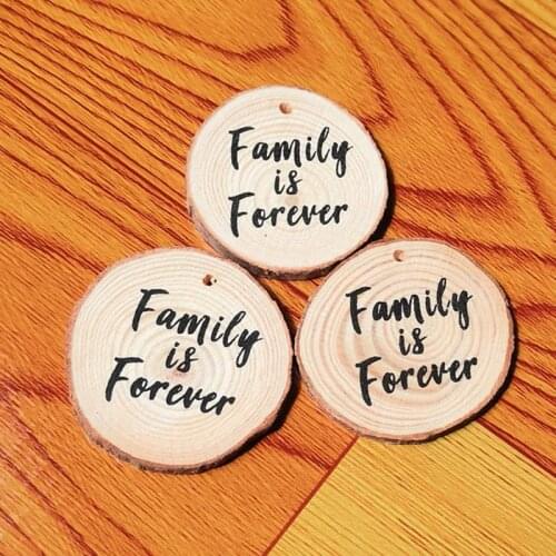 10Pcs Unfinished Natural Wood Slices Keychain Wooden Blank Hand-Painted Pendant DIY Keyr Car Bag Charm Jewelry D24 20 Dropship