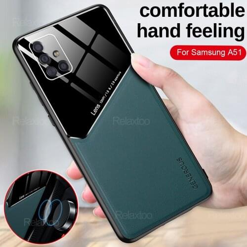 Leather magnetic car texture case for Samsung Galaxy A71 A51 5G bumper Holder cover for samsung Galax A71 A51 A 71 A 51 5G cases