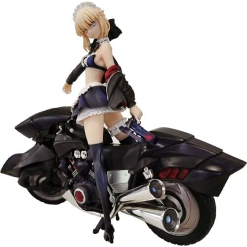 Fate Night moto motorbike vehicle Black Saber Action Figure Model Figurines Toy Statue
