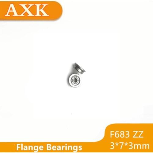 2019 Real 10pcs F683 F683zz3*7*8.1*3*0.8 Mm F683z F683-zz 3x7x3mm Flange Bearing Miniature Deep Groove Ball Shielded Bearings