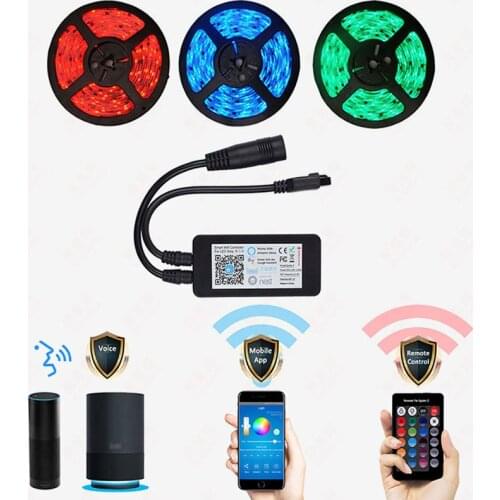 5M 10M ribbon led waterproof RGB led strip light flexible tape light DC 12V adapter for background lighting advertising banners