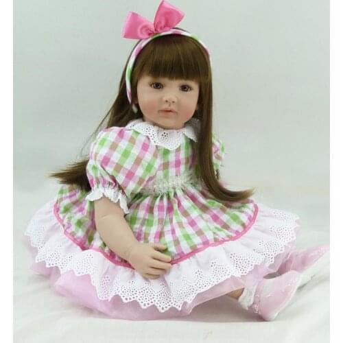 24 inch 60cm Bebes Reborn Baby Dolls Handmade classic toy doll gift soft Silicone Reborn baby dolls for child girls bonecas