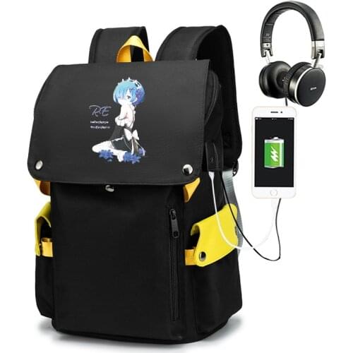 Re:Life in a different world from zero Backpack Mens Womens fashion Travel bags Rucksack Laptop Bags for teenagers School Bags
