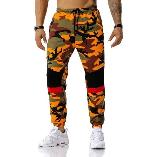 Mens Patchwork Camouflage Joggers 2020 Brand Streetwear Sweatpants Men Slim Fit Athletic Workout Joggers Pants Male Pantalones