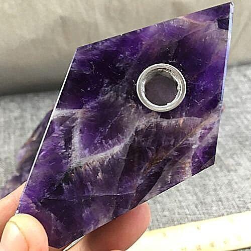 Natural quartz crystal amethyst smoking tube obelisk reiki healing chakra natural stone and mineral Christmas gifts 1pcs