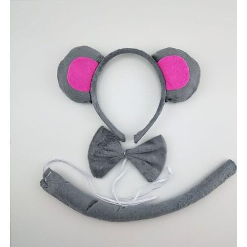 Animal Monkey Headband Bow Tie Tail Kids Adults Cosplay Costume Birthday Party Props Halloween Christmas