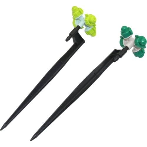 Garden 4-heads Atomized Nozzle Spike Sprinkler Agriculture Greenhouse irrigation sprinkler Mist nozzle Atomizer 1 Pcs