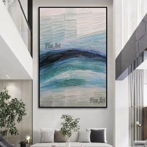 Texture Acrylic Oil Painting Wall HangingsBlack And White Abstract No Frame Canvas Paintings Free Shipping Picture Art