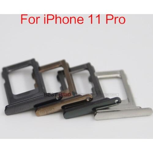 1pcs Single&Dual SIM Card Slot Tray For iPhone 11 Pro SIM Card Card Holder Adapter Socket