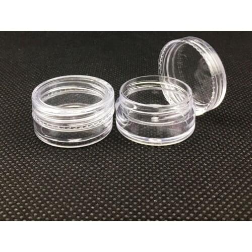 200Pcs 2g Lip Balm Container Portable Plastic Cosmetic Empty Jars Clear Bottles Eyeshadow Makeup Cream Pots