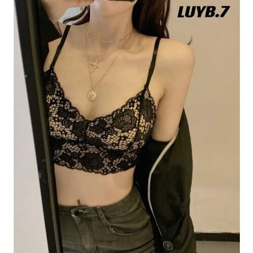 2021 Summer Sexy Lace Wrapped Chest Without Steel Ring Girls Bra Underwear Camisole No Rims