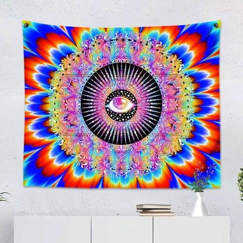 3D Print Psychedelic Mandala Tapestry Custom Luxury Home Bedroom Living Room Wall Rug Dorm Decor Boho Hanging Tapestries Adult