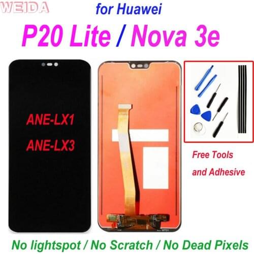 5.84" 100% Tested LCD for Huawei P20 Lite LCD Display Touch Screen Assembly for HUAWEI P20Lite ANE-LX1 ANE-LX3 Nova 3e Display