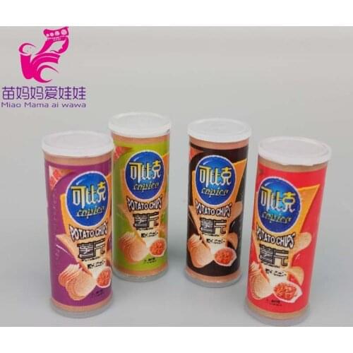 Doll accessories miniature simulation small snacks mini fries bread drinks mini basket simulation diapers