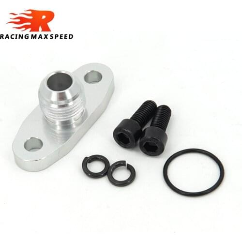 AN10 Hole Pitch 2"/51 Turbo Oil Drain Return Flange Adapter Sliver CNC Process Leakproof for T3 T4 GT28 GT30 GT35 T25
