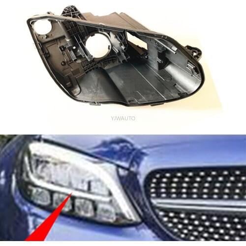 Headlight Base For Mercedes Benz W205 C-Class 2019 2020 2021 Headlamp House Car Rear Base Auto Headlight Back Support