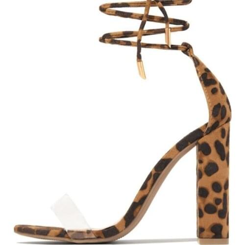 Fashion Rhinestone Sandals Women Slippers Pointed Toe Leopard grain Summer Sandals Thick Flat Heels Female Sandals Buty Damskie