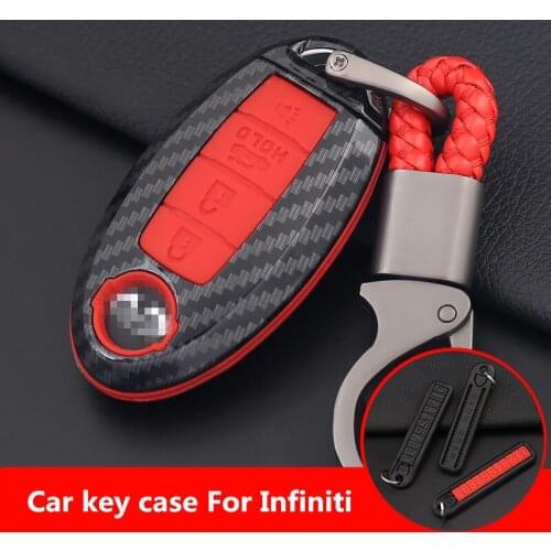 Car key case FOR Infiniti Qx50 Q50l Qx60 Q70l Q60 car key bag modified buckle carbon fiber