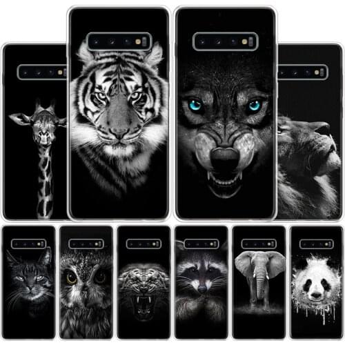 Animal Art Lion Elephant Deer Zebra Phone Case For Samsung Galaxy S10 S20 FE S21 Ultra Note 10 9 8 S9 S8 S7 Edge J4 J6 J8 Plus L