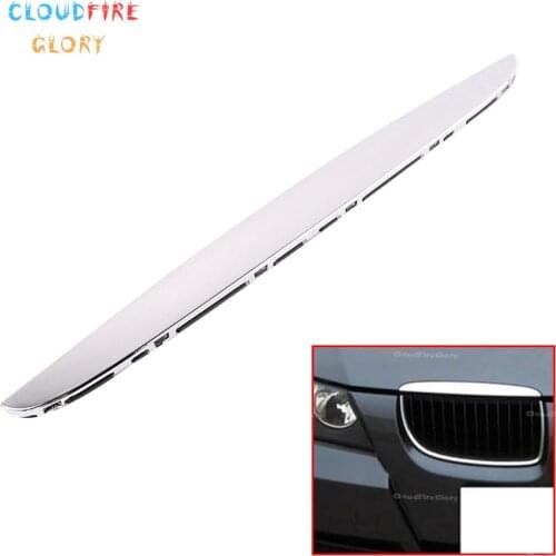CloudFireGlory 51137117242 Front Hood Chrome Cover Trim above Grille Right For BMW E90 E91 3-Series 2006 2007 2008 325i 330i